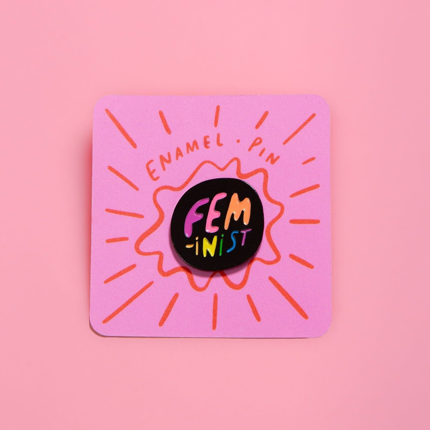 Feminist Rainbow Soft Enamel Pin