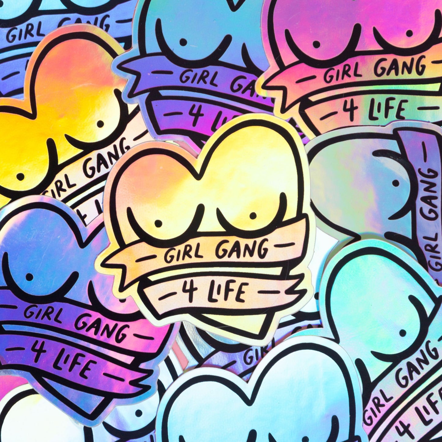 Girl Gang for Life Holographic Sticker