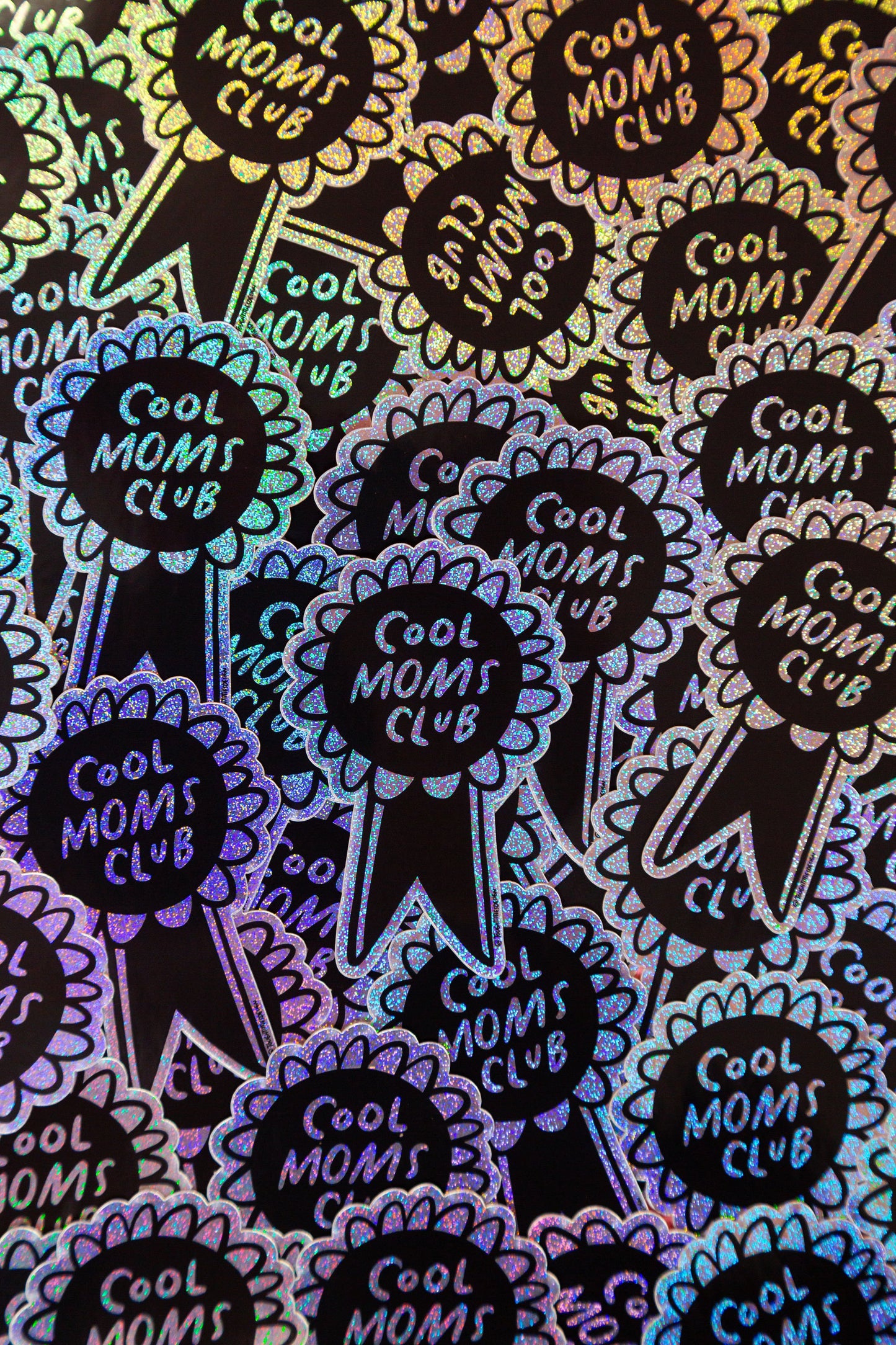 3" Cool Moms Club Holographic Glitter Sticker