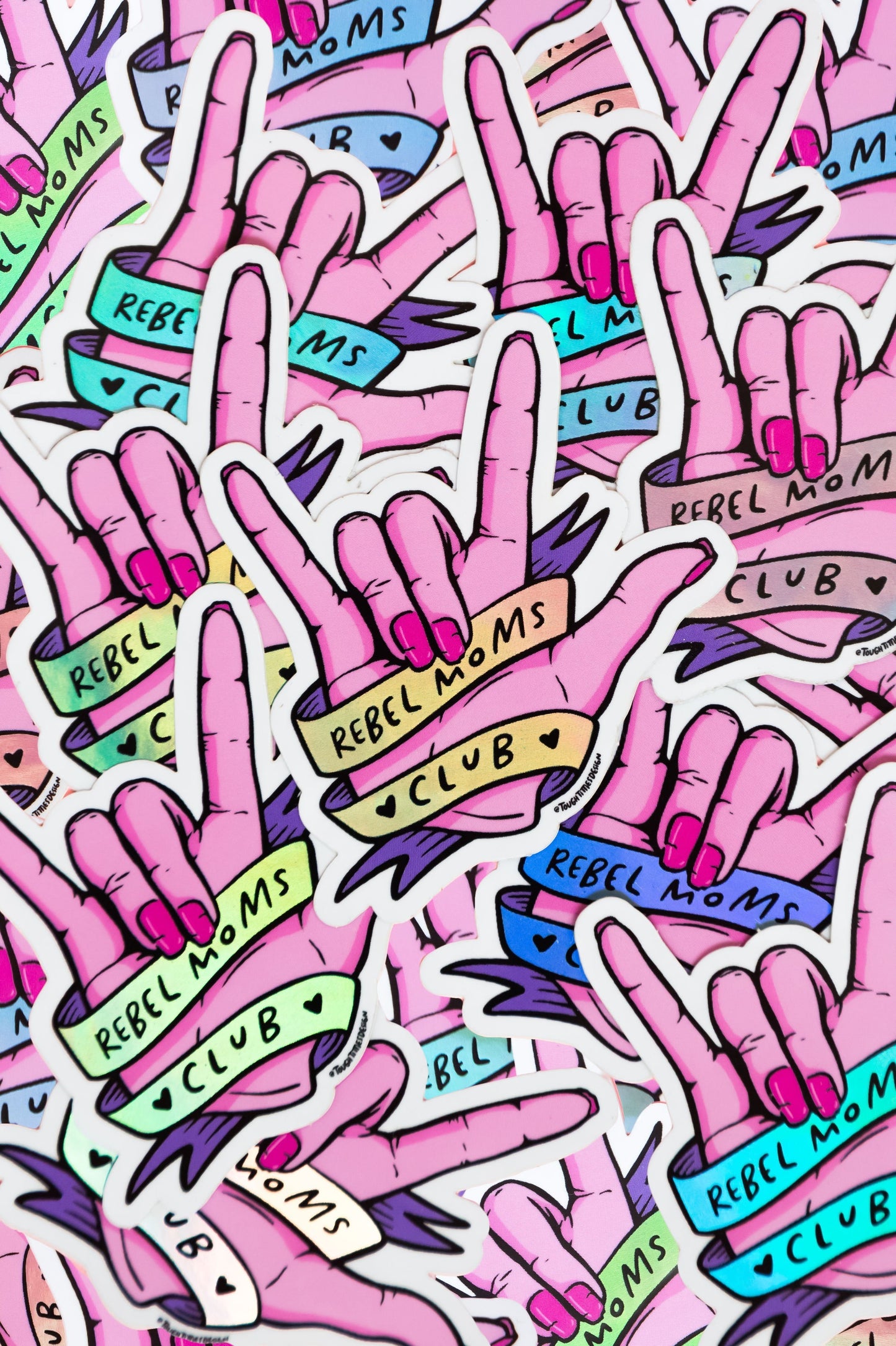 Rebel Moms Club Holographic Sticker