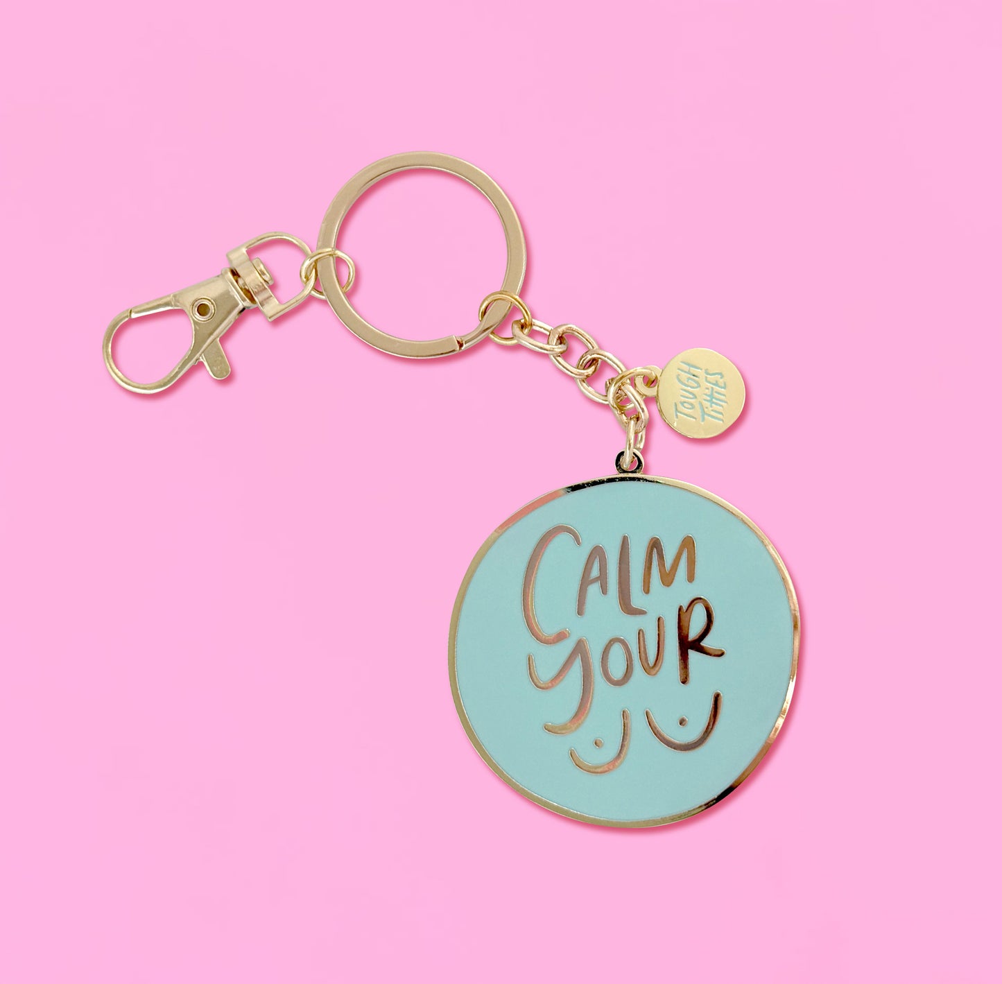 Calm Your Tits 2" Enamel Keyring