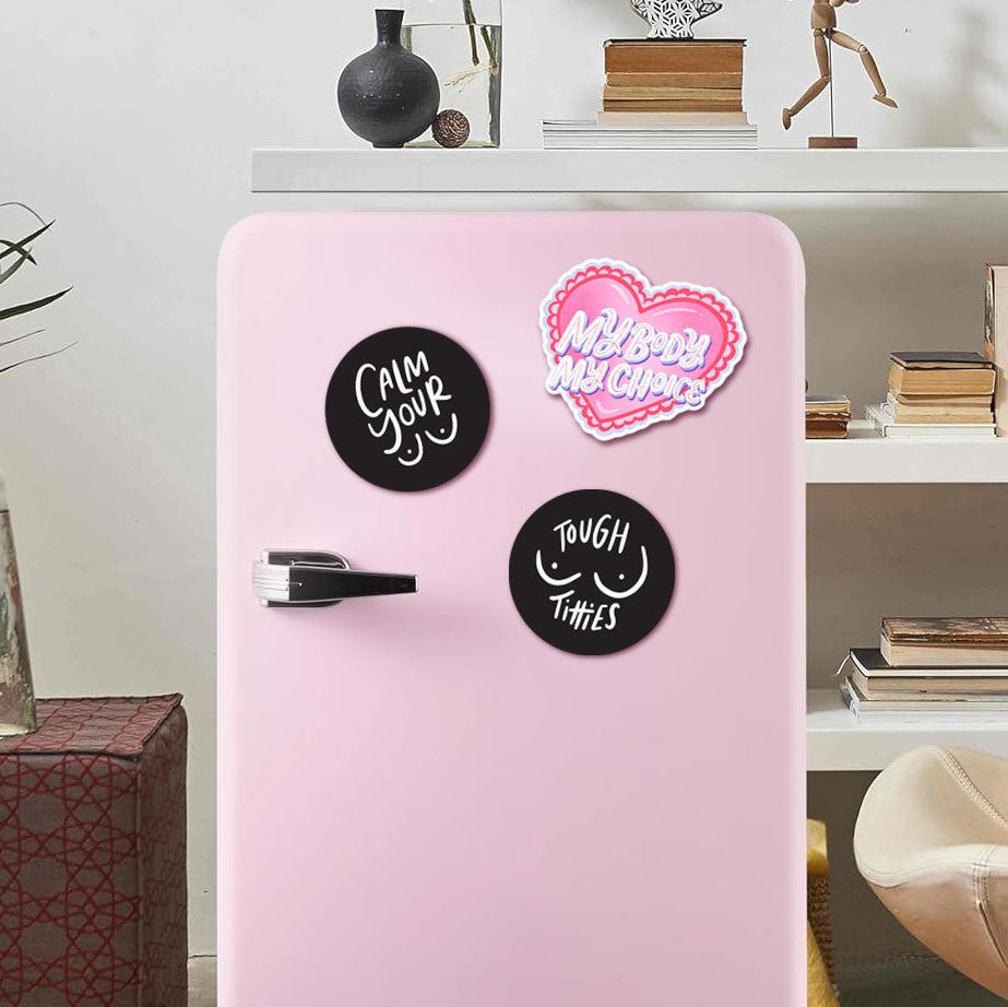 Calm Your Tits 3" Fridge Magnet